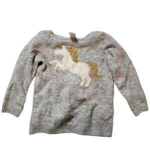 Carter's 24 month Long Sleeve Unicorn sweater Grey